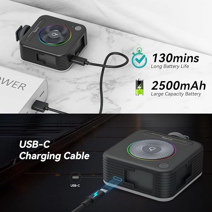 SmallRig P108 RGB Video Light, Portable LED Camera Lights 360° Full Color
