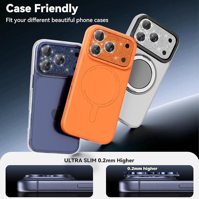 imluckies Compatible with iPhone 17 Pro Camera Lens Protector Bling, Ultra HD