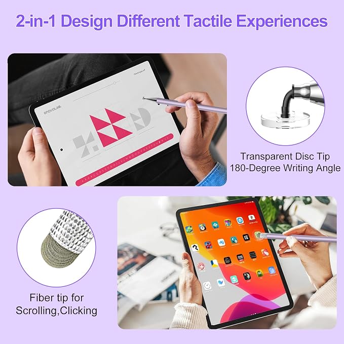 Stylus, Stylus Pen for Touchscreen, 2-in-1 Tip for Nintendo Switch | Disc &