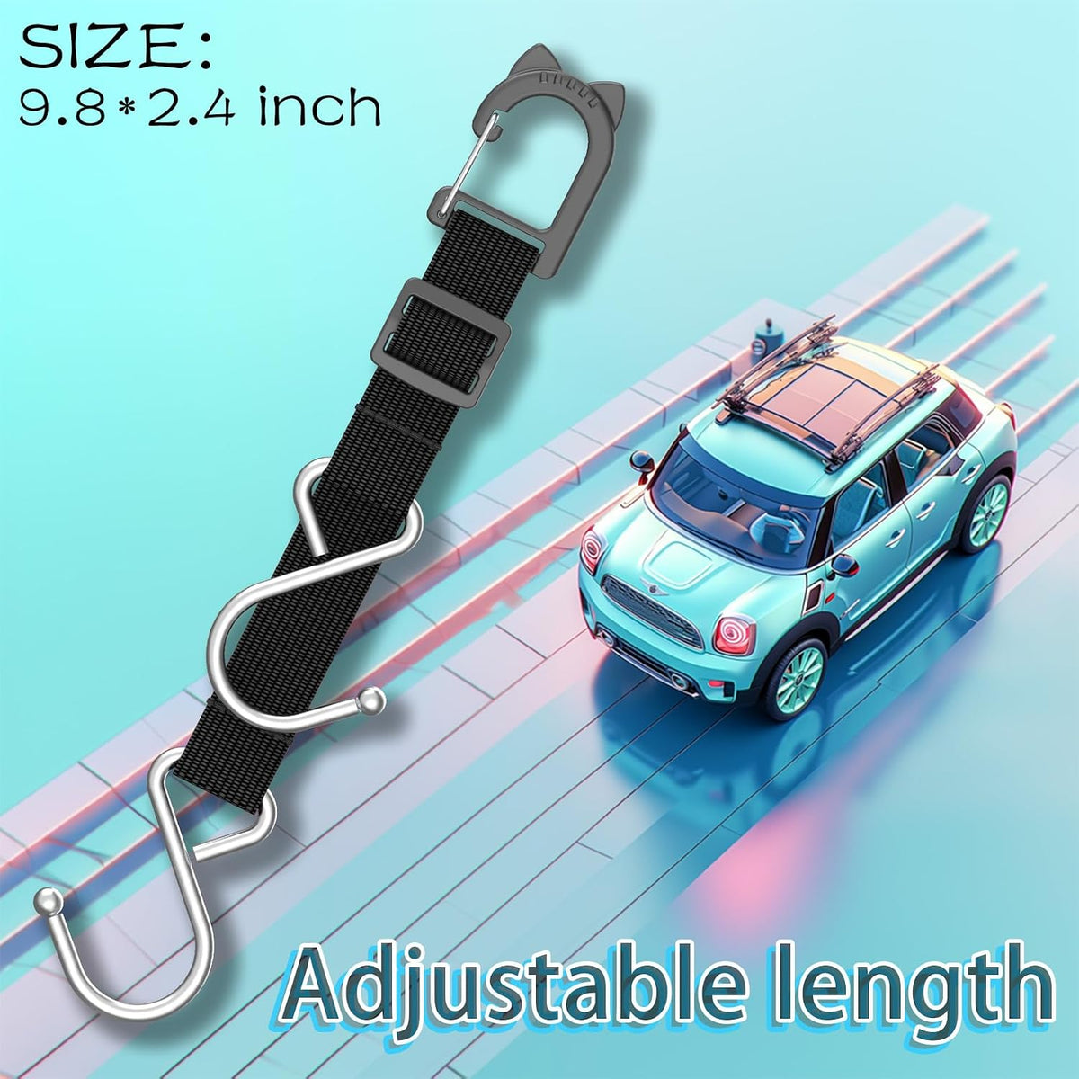 Car Seat Headrest Hooks, 2 Packs