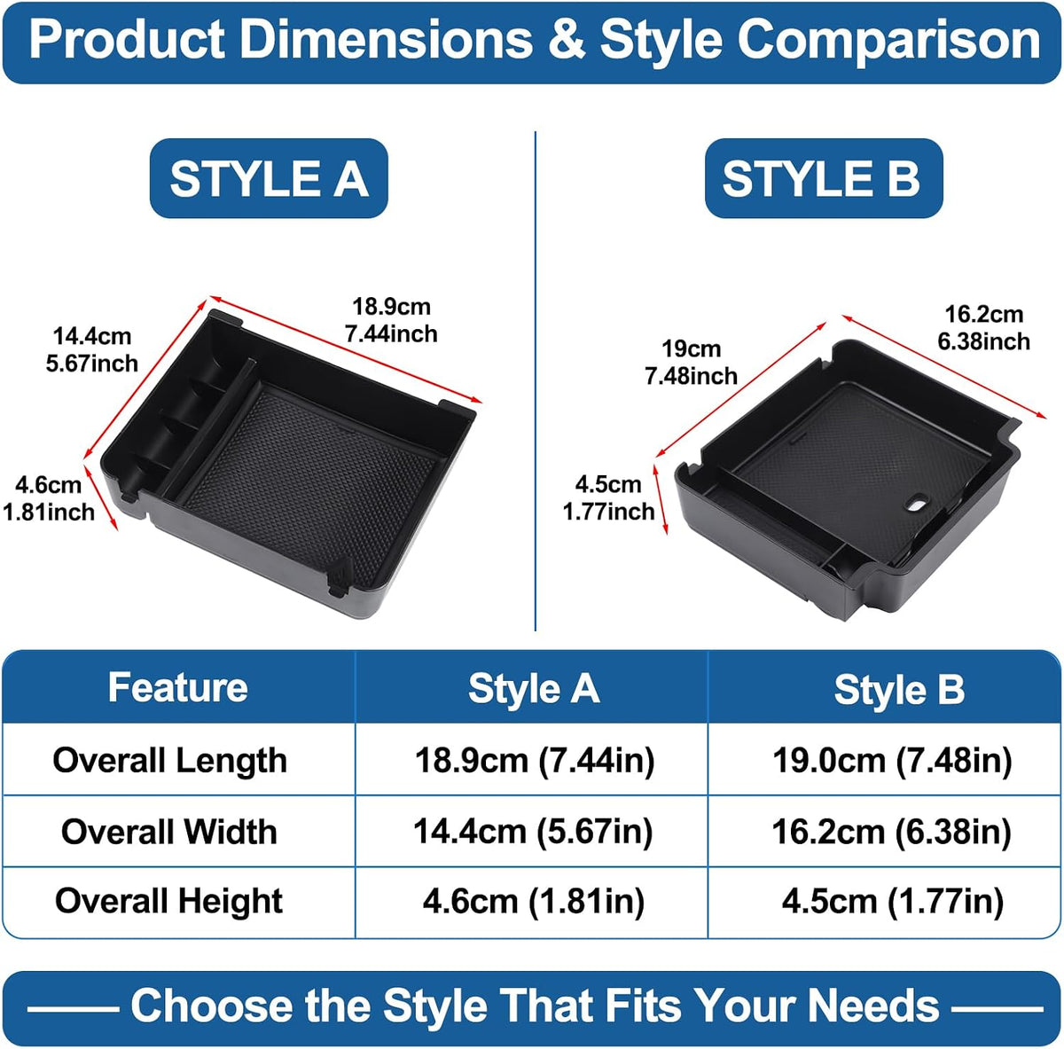 Center Console Organizer Tray Armrest Storage Box Compatible with INEOS Grenadier 2020-2026 Non-Slip Center Console Tray Armrest Secondary Storage Tray Phone Key Organizer Container