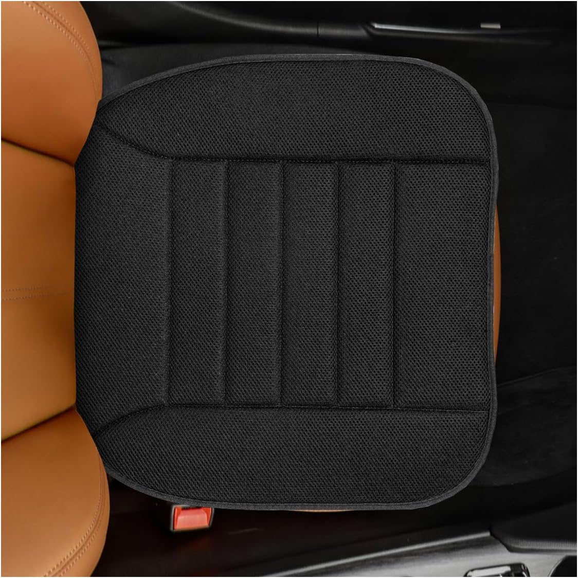 Car Seat Cushion, Breathable 3D Air Mesh Car Front Seats Bottom Cover for Comfortable Driving, Soft Non-Slip Auto Interior Driver Seat Protector for Home, Office, Truck(Black)