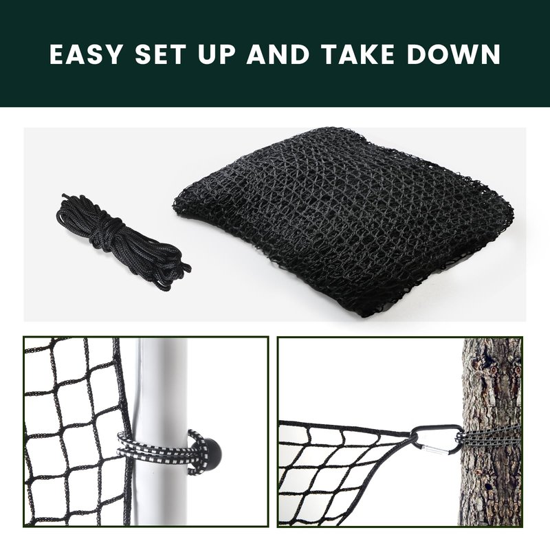 Sports Netting,Golf Practice Net Hitting Net with 33Feet Nylon Rope Also for Baseball, Hockey, Soccer, LAX and More - 10x10ft/10x15ft/10x20ft/10x25ft/10x30ft/10x40ft/10x50ft