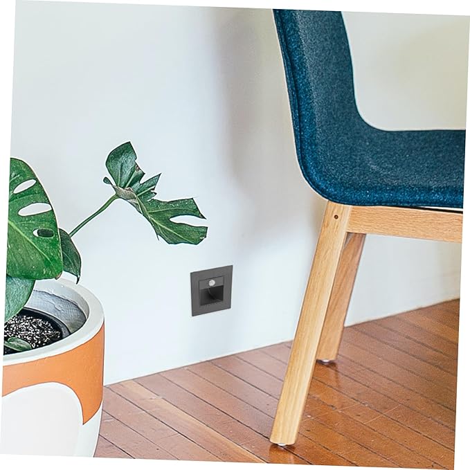 Mikinona Motion Sensor Recessed Led Step Light Soft Lighting for Stairs Aisles Automatic Activation with Sensor Modern Embedded Design for Indoor Outdoor Safety