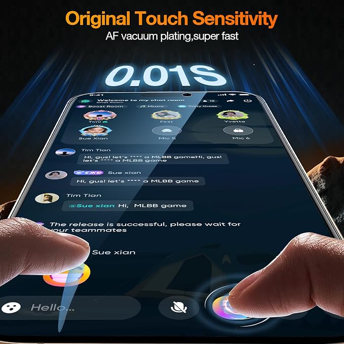 YMHML 3 Pack Compatible for iPhone 16 Pro Max Privacy Screen Protector Tempered