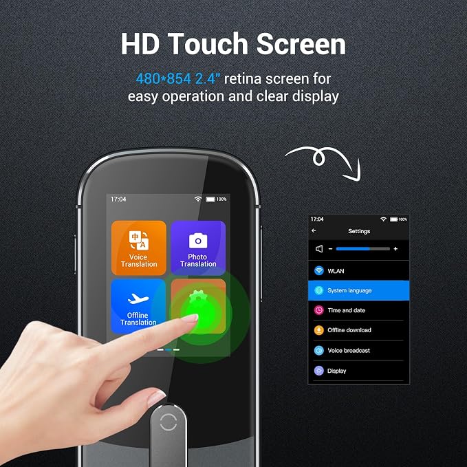 Anfier Offline Language Voice Translator Device W09 PRO