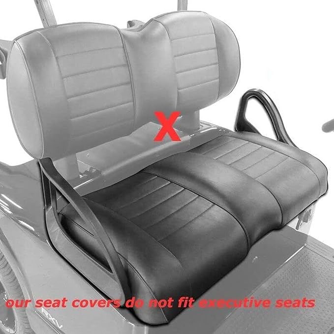 Huskey Parts Company Luxury Golf Cart Seat Cover Charcoal Gray for Club Car Precedent 04+, Tempo 17+
