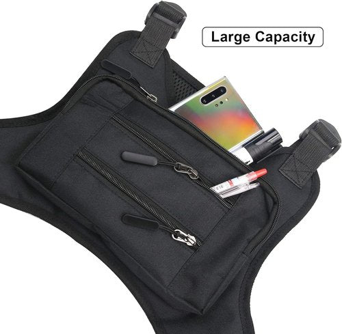 JOYEONDEF Sports Chest Bag - Water Resistant Running Pack with Cell Phone Holder & Extra Storage