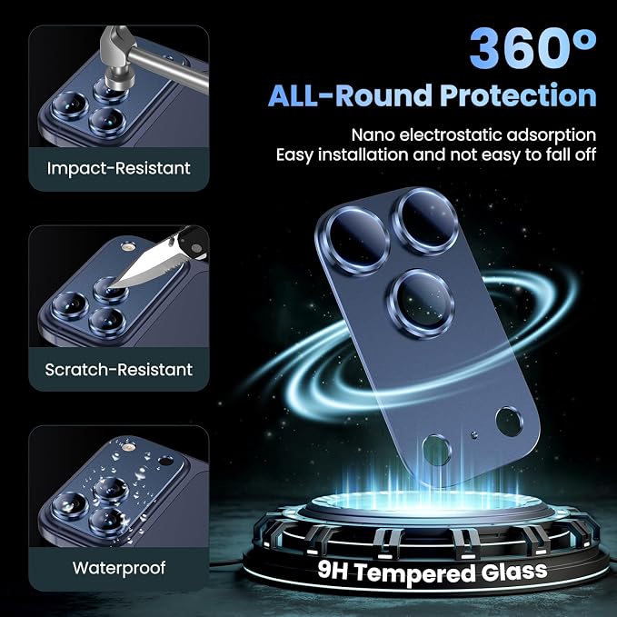 Uyiton Compatible with iPhone 17 Pro Camera Lens Protector