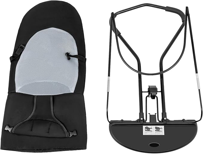 Pet Rocking Chair, Portable Foldable Pet Rocker Bed with 3-Level Height Adjustment, Pet Hammock for Small Dogs & Cats up to 33lbs, Breathable Mesh Hanging Bed with Safety Buckle (Black)