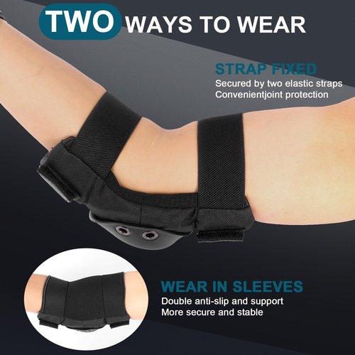 Knee and Elbow Pads Adult - (6 in 1) Knee Elbow Pads Wrist Pads with Drawstring Bag, Skating Protective Gear Set for Women & Men for Roller Skate, Skateboard, Bike Cycling, Scooter (Medium)