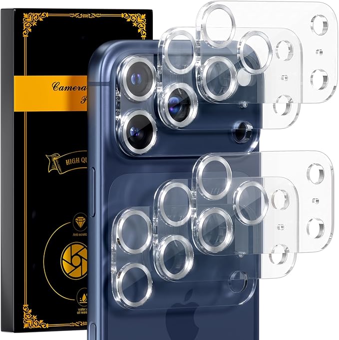 for 6 Pack iPhone 17 Pro Max Camera Lens Protector 9H Tempered Glass Camera