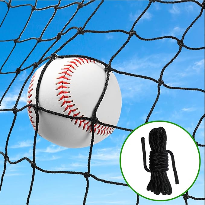 Baseball Softball Backstop Nets, Heavy Duty Sports Netting Barrier #18 Baseball Netting 10'x10'/10'x20'/15'x15'…