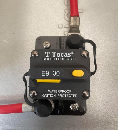 E9 30A Amp Boat Circuit Breaker - Manual Reset for Automotive, RV, Truck & Marine | Waterproof 12V-72V DC
