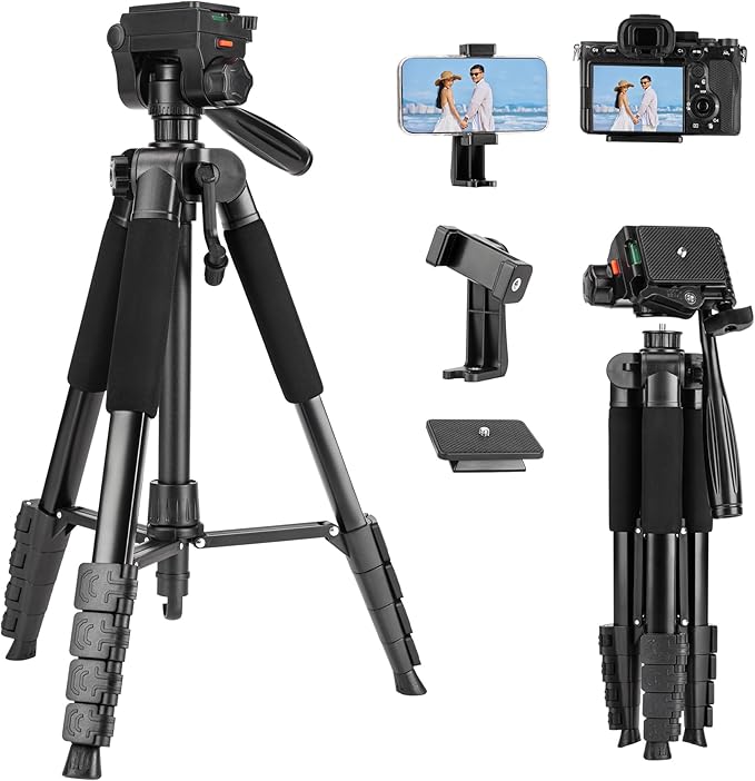 Fotopro 69'' Camera Tripod Lightweight Portable Travel Tripod