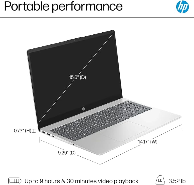 HP 15.6" Business Laptop, Free Copilot Key for Copilot asssitant, HD Touchscreen Display, Intel 6-Core i3-1215U 4.4 GHz, 16GB RAM, 1TB SSD, Long Battery Life, Windows 11 Pro