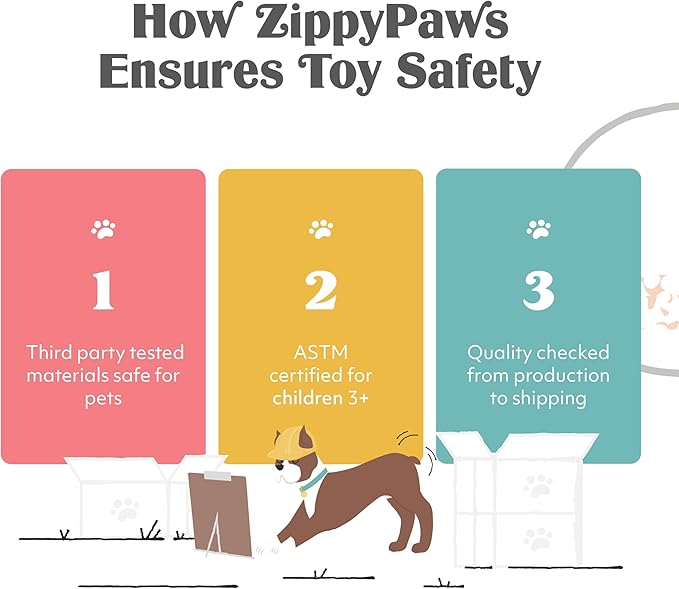 ZippyPaws Skinny Peltz - No Stuffing Dog Toy Pack to Keep Them Busy, for Medium and Large Dogs, Squeaky Pet Toys, Unstuffed Chew Toys, Soft Plush Variety Pack, Weasel, Skunk, and Wolf - 18"