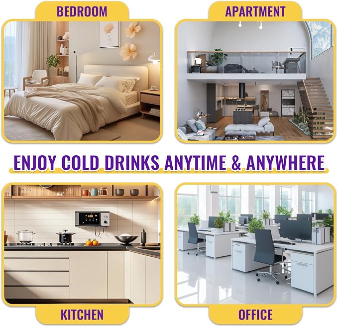 3.5 Cu.ft Beverage Refrigerator & Mini Cooler with LED Touch Panel 125 Can Small Beer Fridge with Glass Door for Wine Soda Juice Clear Front Removable Shelves for Home Office Bar