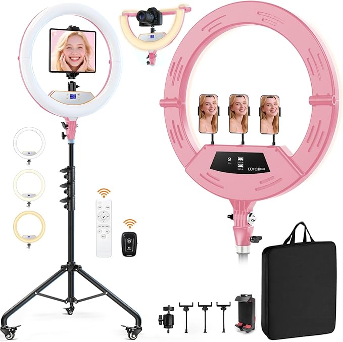 22" Foldable Ring Light with Stand