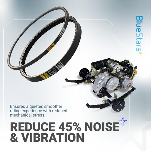 BlueStars Durable 1016355 Clutch Drive Belt & 101916701 Starter Generator Belt Set - 4-Layer Heavy Duty Replacement for Club Car DS 1992-Up & Precedent 2004-Up Gas Golf Carts