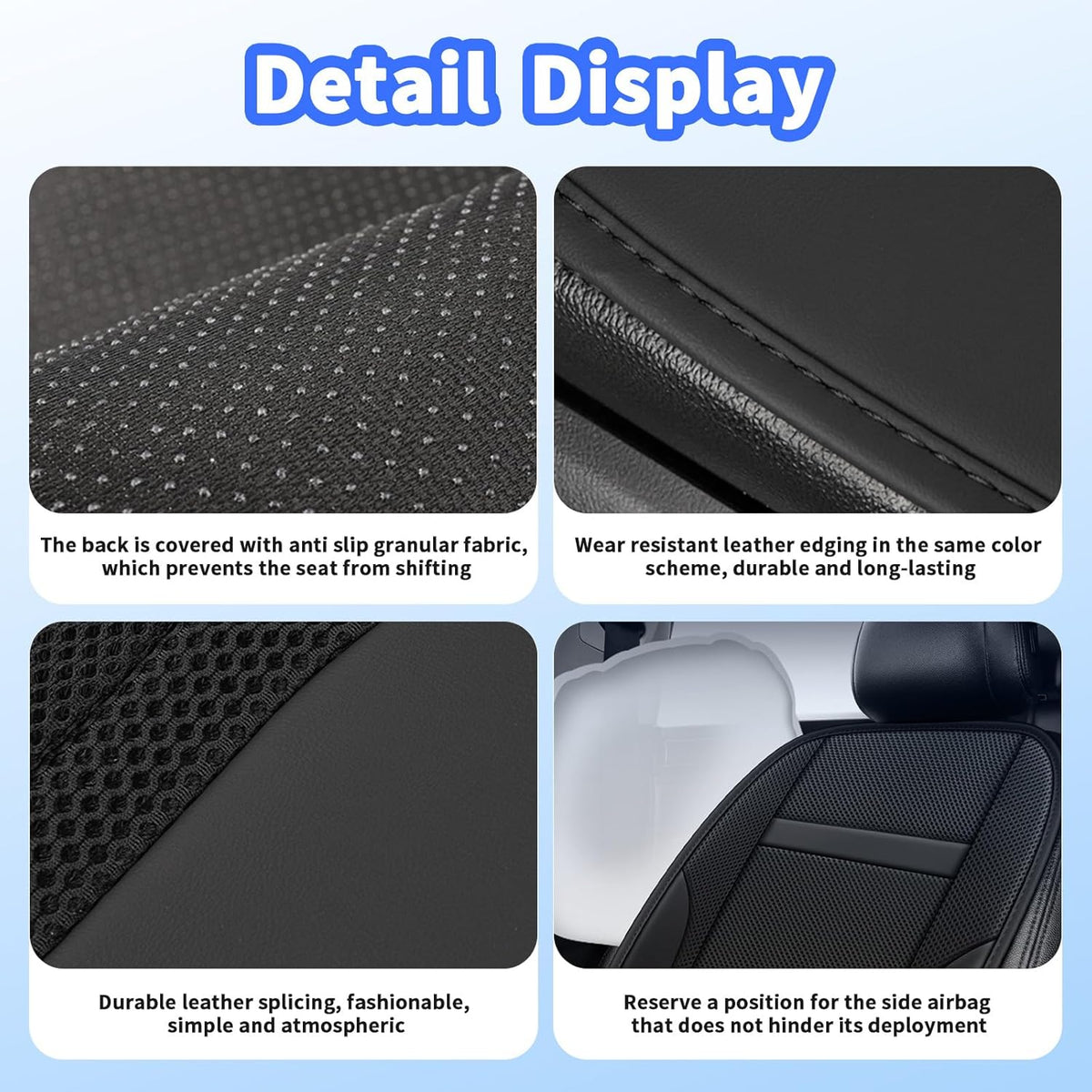 SriGM Cooling Car Seat Cushion 12V Summer Seat Rapid Cooling Seat Cover