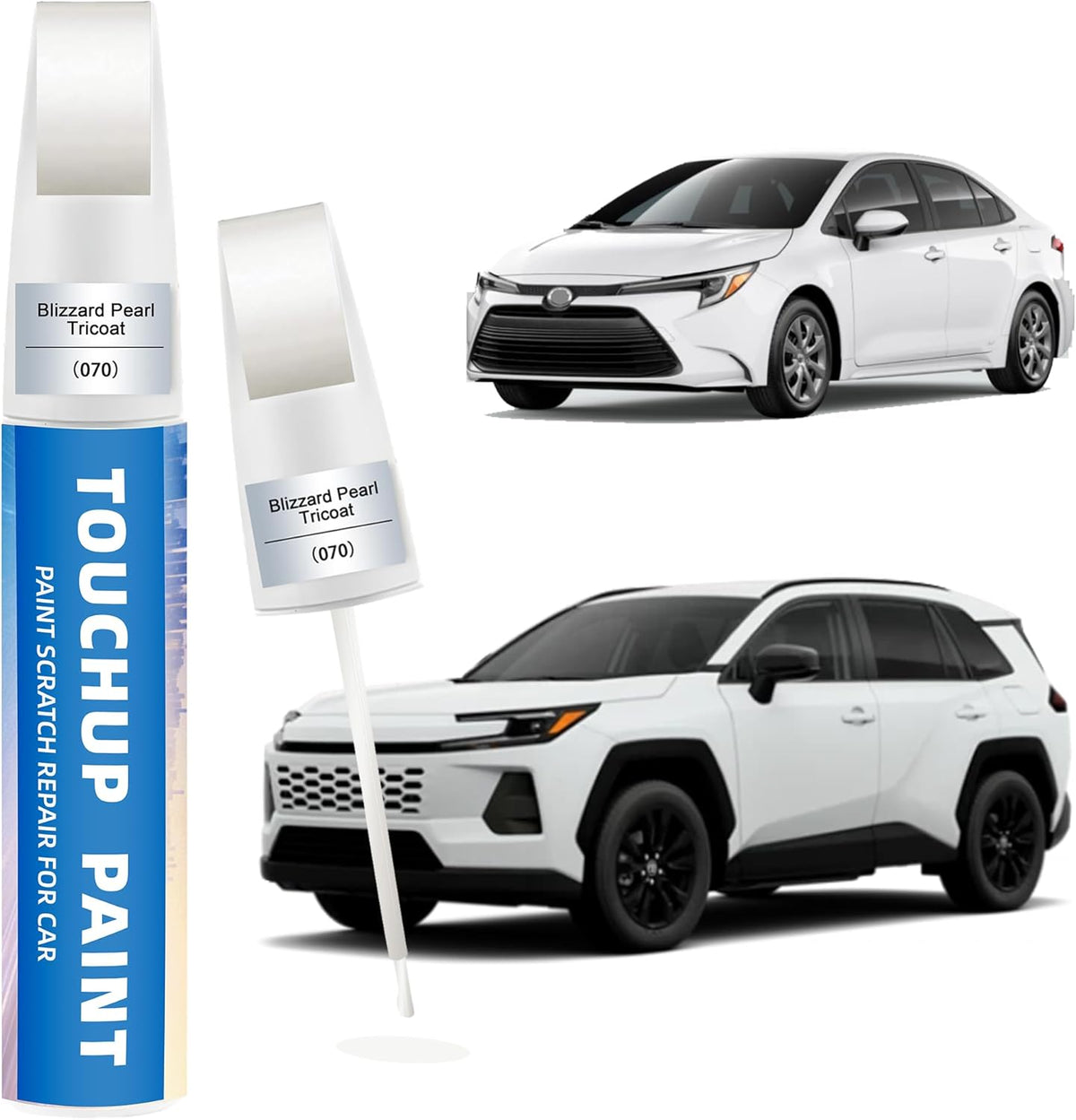 Magnetic Gray Metallic(1G3) Touch Up Paint for Toyota 2-in-1 Car Scratch Repair Pen for Rock Chips, Door Scratches & Paint Nicks Exact Color Match Quick Dry DIY Fix for RAV4 Camry Corolla