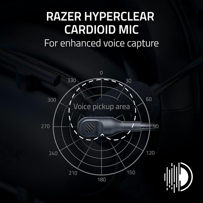 Razer BlackShark V2 X Wired PlayStation Gaming Headset, Black | 50mm Drivers, Cardioid Mic, Lightweight, Comfortable Noise Isolating Earcups, For PS5, Xbox Series X, PC, Switch, 3.5 mm Jack