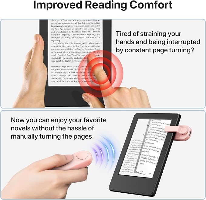 RF Remote Control Page Turner for Kindle Paperwhite Accessories Ipad Reading