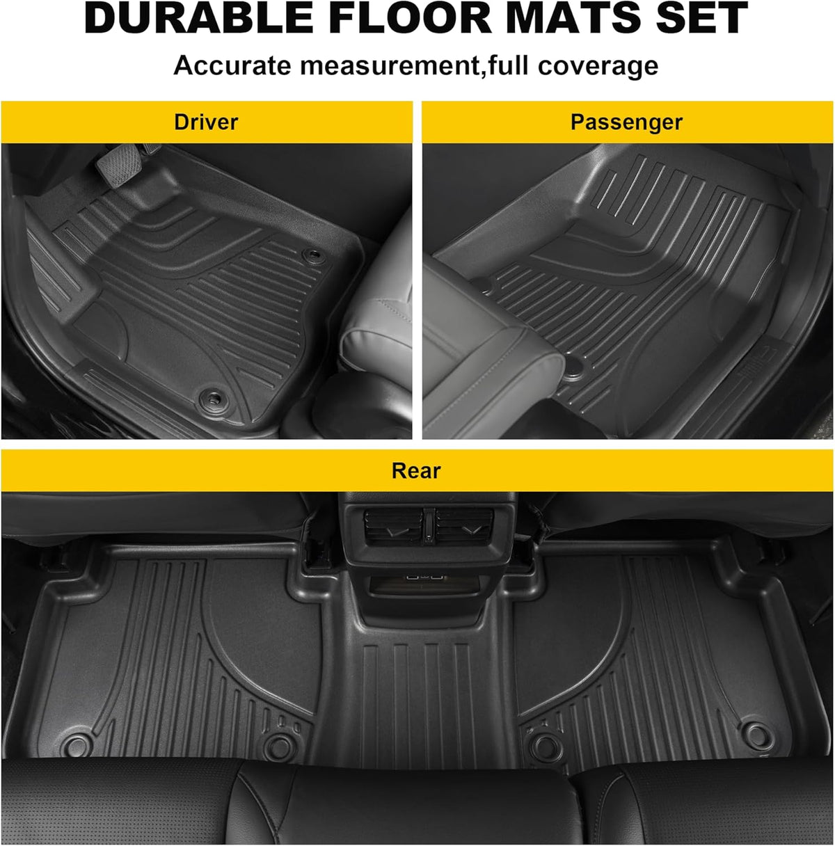 Floor Mats & Cargo Liner Fit for Honda CRV 2023-2026 (Gasoline & Hybrid) | Custom Fit All Weather Floor liners & Trunk Mat (Upper Deck) CR-V Accessories Full Set Car Mats