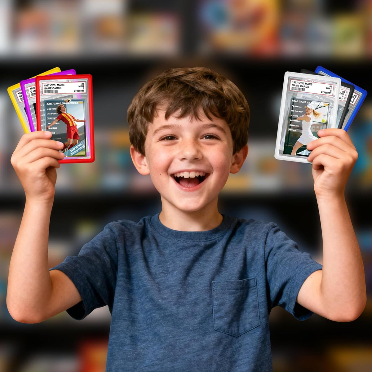 PSA Graded Card Slab Bumper Set - Durable TPU Protectors for Game, Sports & Trading Cards