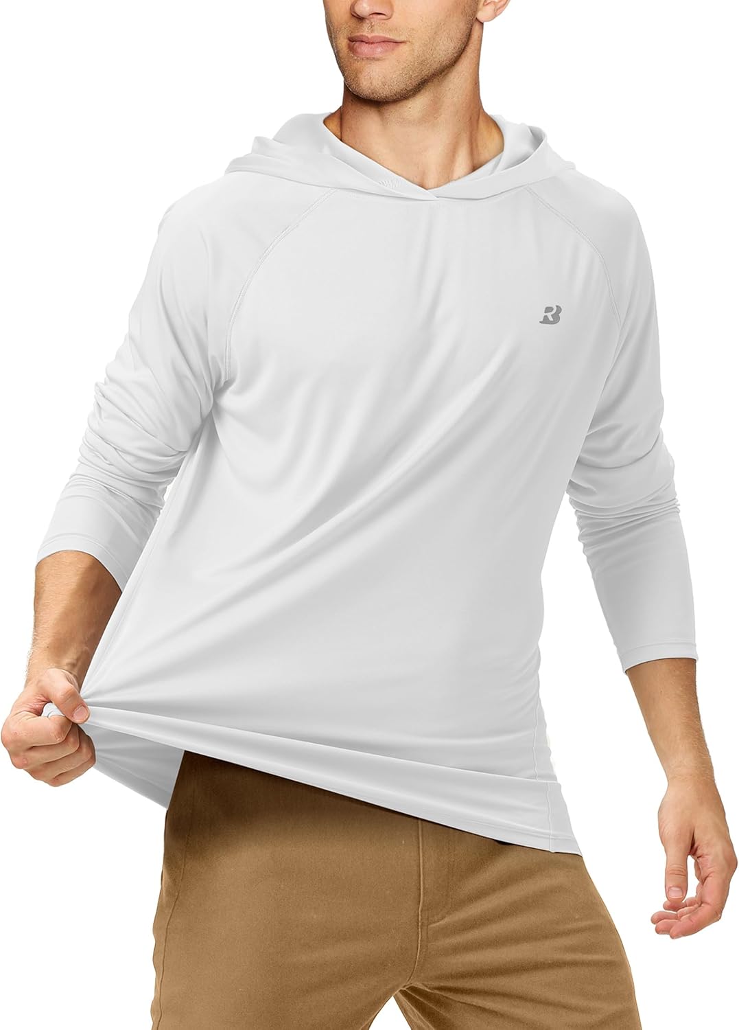 Roadbox Fishing Shirts for Men - UPF 50+ Long Sleeve UV Sun Protection Hoodie | Ideal for Hiking & Swimming