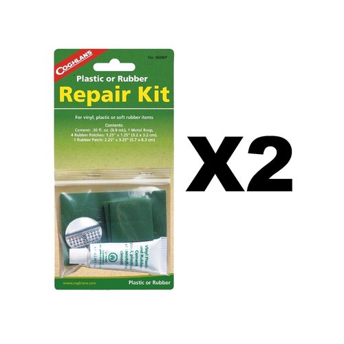 Coghlan's Repair Kit - Plastic/Rubber - 7.5" H x 3.75" W x 1.25" L - 1 PK - Includes Cement, Metal Rasp, Rubber Patches - #860BP