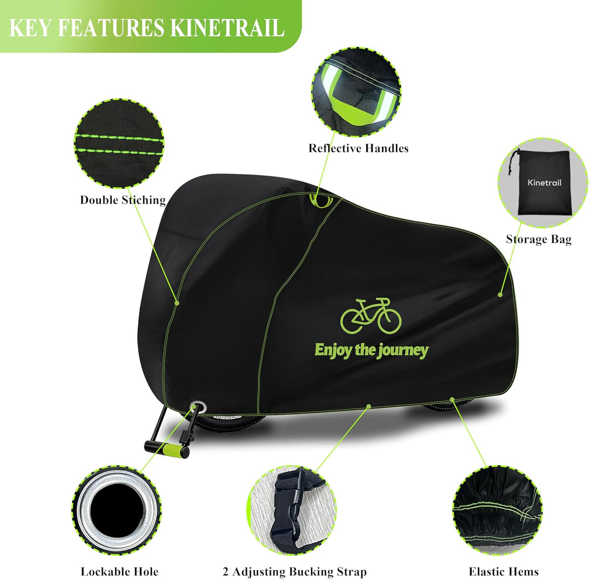 Skiennix Bike Cover - Waterproof Outdoor Protection for 1 Electric or Mountain Bike | UV & Dust Resistant