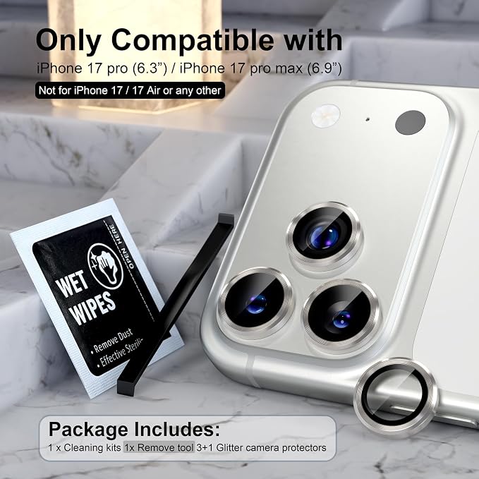 Choiche Compatible for iPhone 17 Pro/iPhone 17 Pro Max Camera Lens Protector