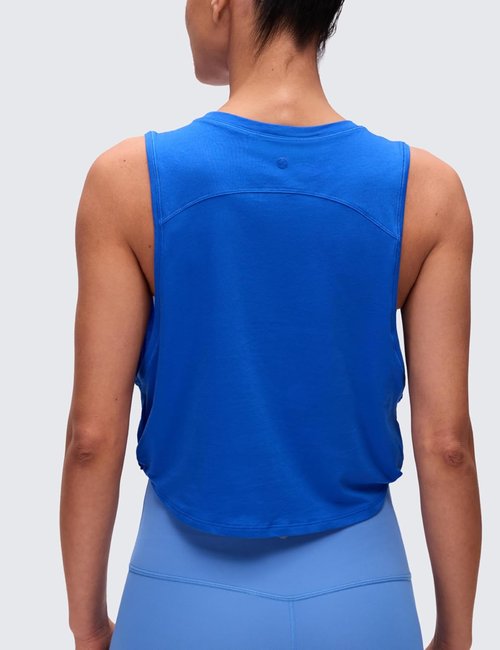 CRZ YOGA Pima Cotton Tank Tops for Women - Loose Fit Sleeveless Workout & Yoga Crop Shirts