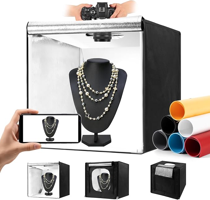 Photo Light Box, Portable 12/16/20/24/32 Inch Photo Studio Light Box, Shooting