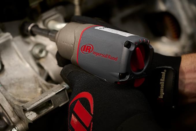 Ingersoll Rand 2115QTiMAX 3/8” Drive Air Impact Wrench, Quiet Tool, Lightweight 2.5 lb Design, Powerful Reverse Torque Output Up to 300 ft lbs, 7 Vane Motor, Max Control, Gray