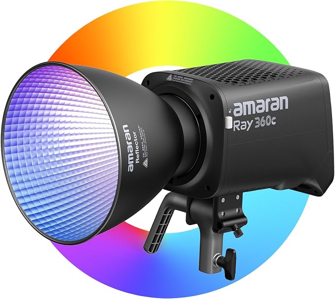 amaran Ray 360c 360W RGB LED Video Light APP/DMX Control 12 Effects, COB