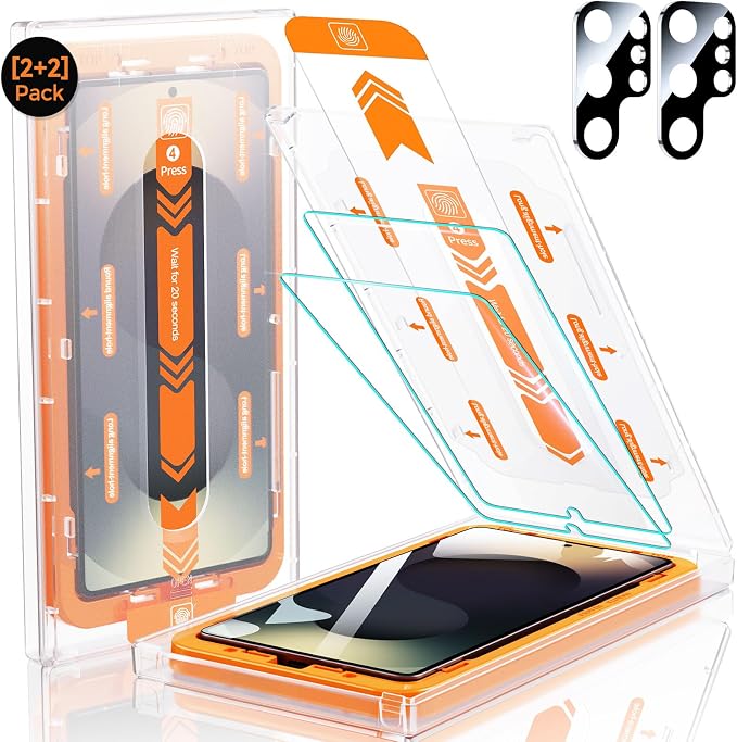 MRGLAS 2+2 Packs for Samsung Galaxy S25 Ultra Screen Protector 6.9''