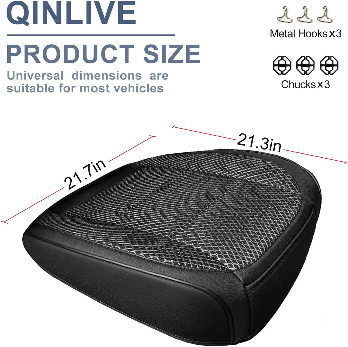1 Pack Black Ventilated Bottom Car Seat Cover