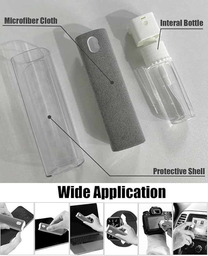 Screen Cleaner Car Screen Cleaner Spray and Wipe Car Stuff Mini Cleaning Kit
