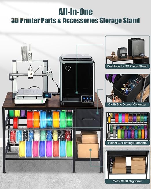 AHOWPD 3D Printer Table with Filaments Storage