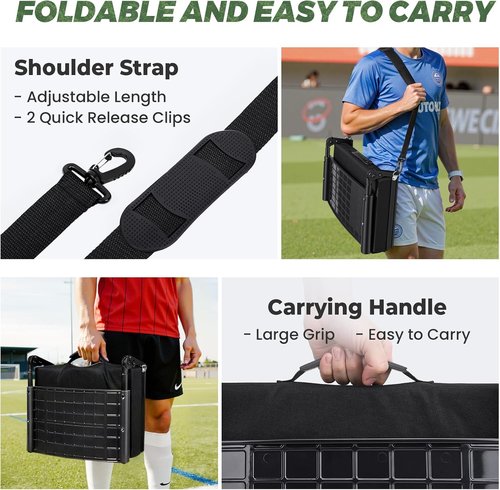 Jocoevol Stadium Seats - Portable Bleacher Chair with Back Support & Cushion | Ideal for Sports Events & Concerts