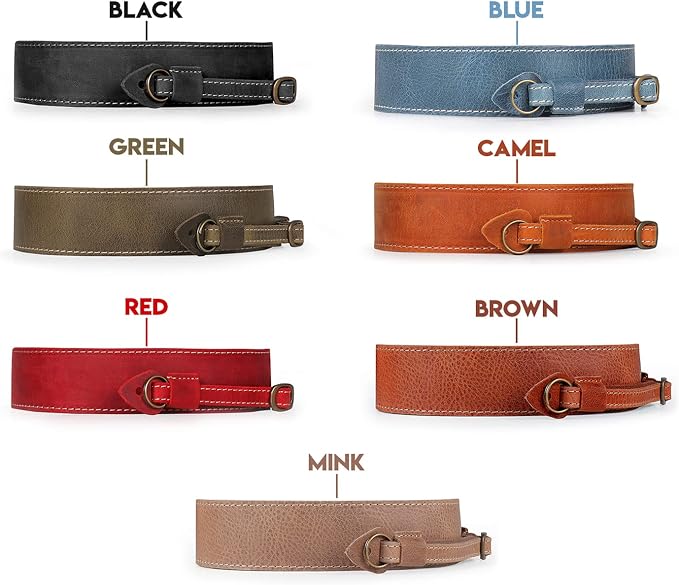 MegaGear SLR, DSLR Sierra Series Genuine Leather Camera Shoulder or Neck Strap
