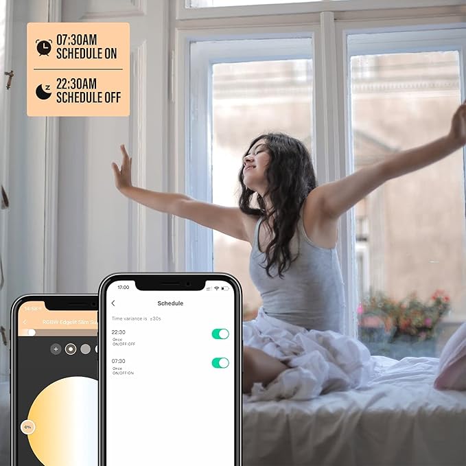6 Inch LED Smart Slim Recessed Pot Light, WiFi APP & Voice Control, 120V, 13W, 1000LM, RGB + 2700K-6000K, ETL & FCC & IC Rated, Wet Location, Compatible with Alexa/Google Home, White - 1 Pack
