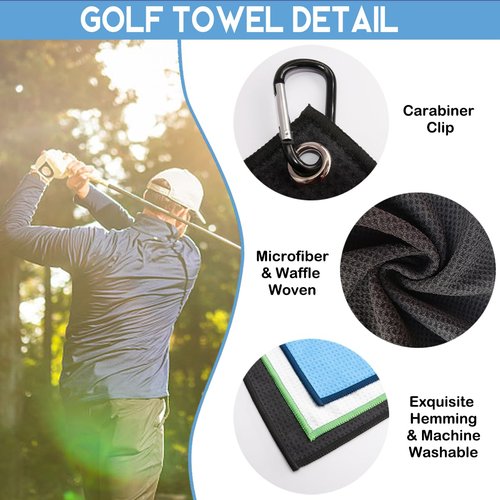 GEYGIE It Takes A Lot of Ball to Golf Like Printed Microfiber Golf Towel, Funny Golf Towel Gifts and Golf Accessories for Men Women Dad Mom Grandpa, Fathers Day Birthday Gift for Golf Lover