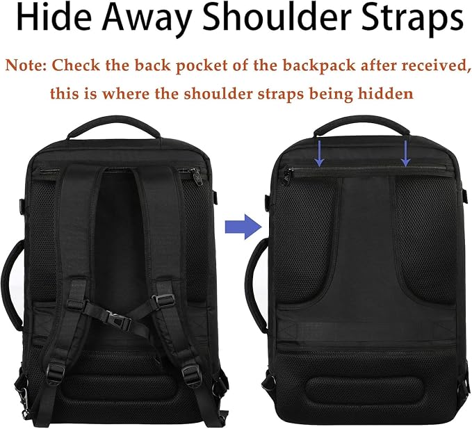 MATEIN Carry on Backpack for Airplanes, Expandable Travel Backpack Airline