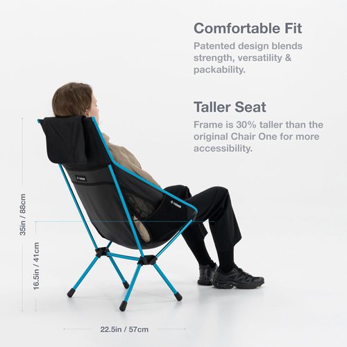 Helinox Chair One Highback - Lightweight High-Performance Camping Chair | Packable & Portable, Biscay Green