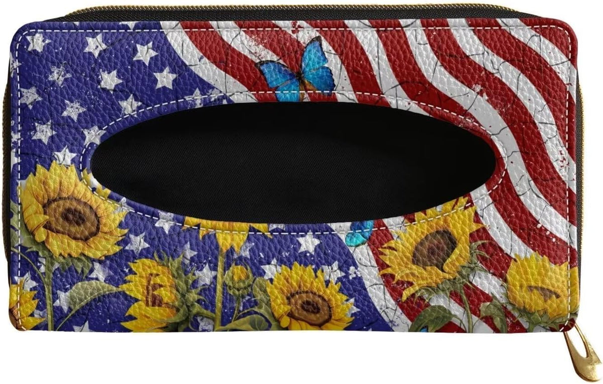 Biyejit Car Visor Tissue Holder, Purple Galaxy Print Car Mask Holder, Car Sun Visor Napkin Holder Backseat Tissue Case，Pu Leather Tissues Box, 1 Pack