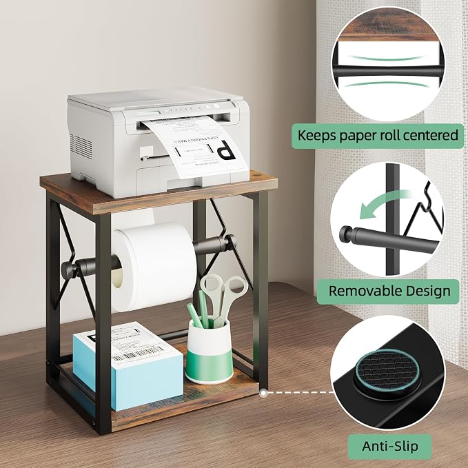 Label Holder for Rolls and Fan-Fold Labels, Shipping Thermal Label Holder